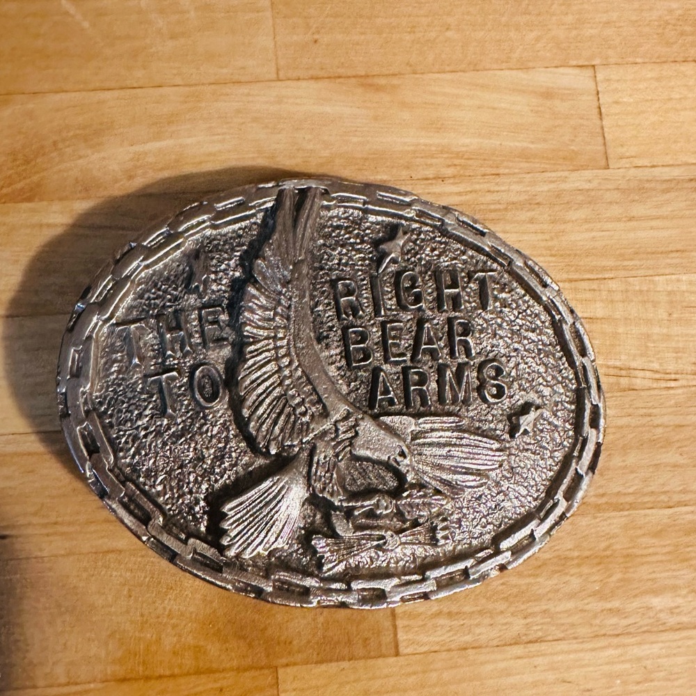 ⚜️VINTAGE “The Right to bear arms” belt buckle
